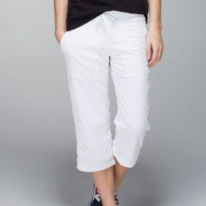 White Lululemon Studio Crop *Liner